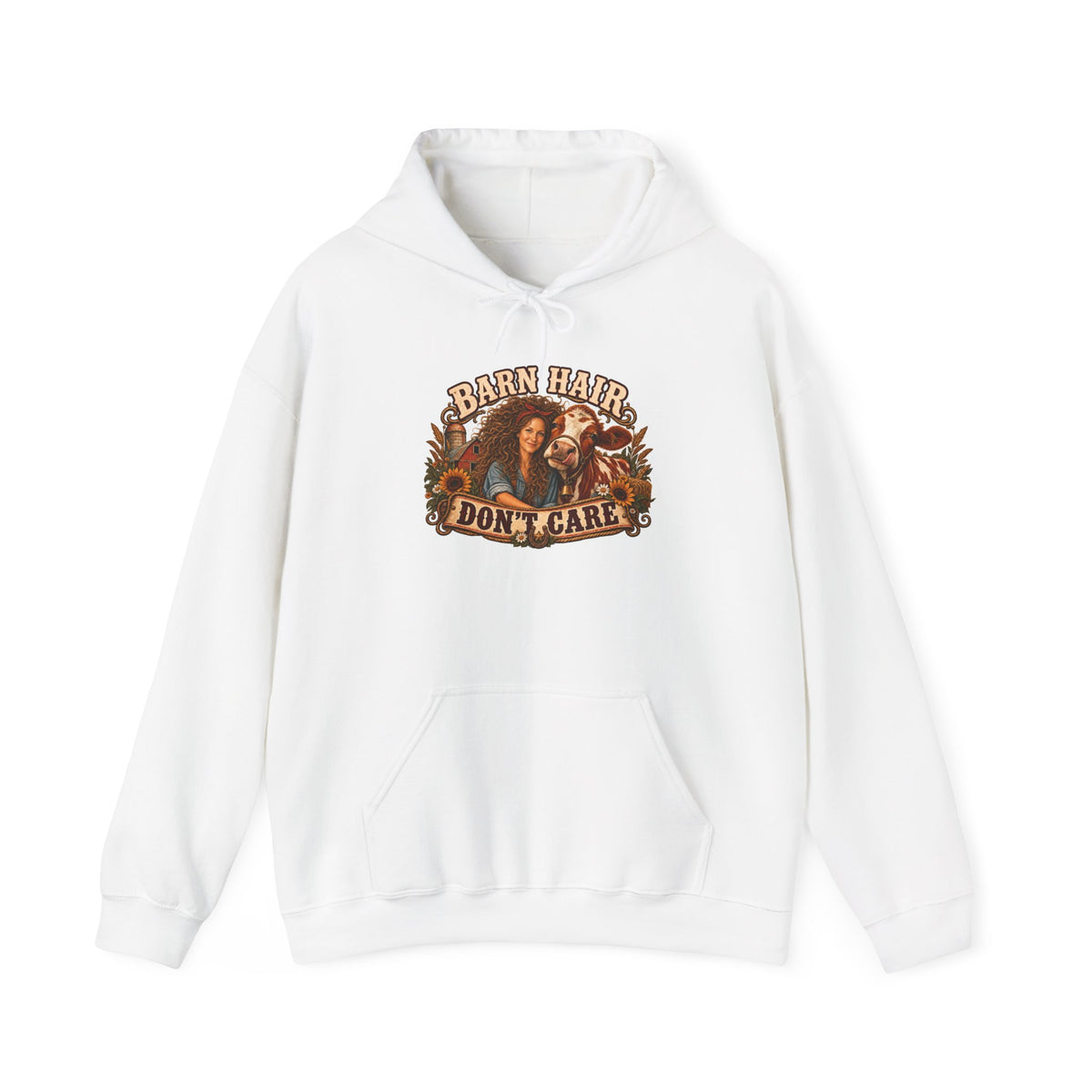 Barn Hair, Don’t Care Unisex Farm Hoodie