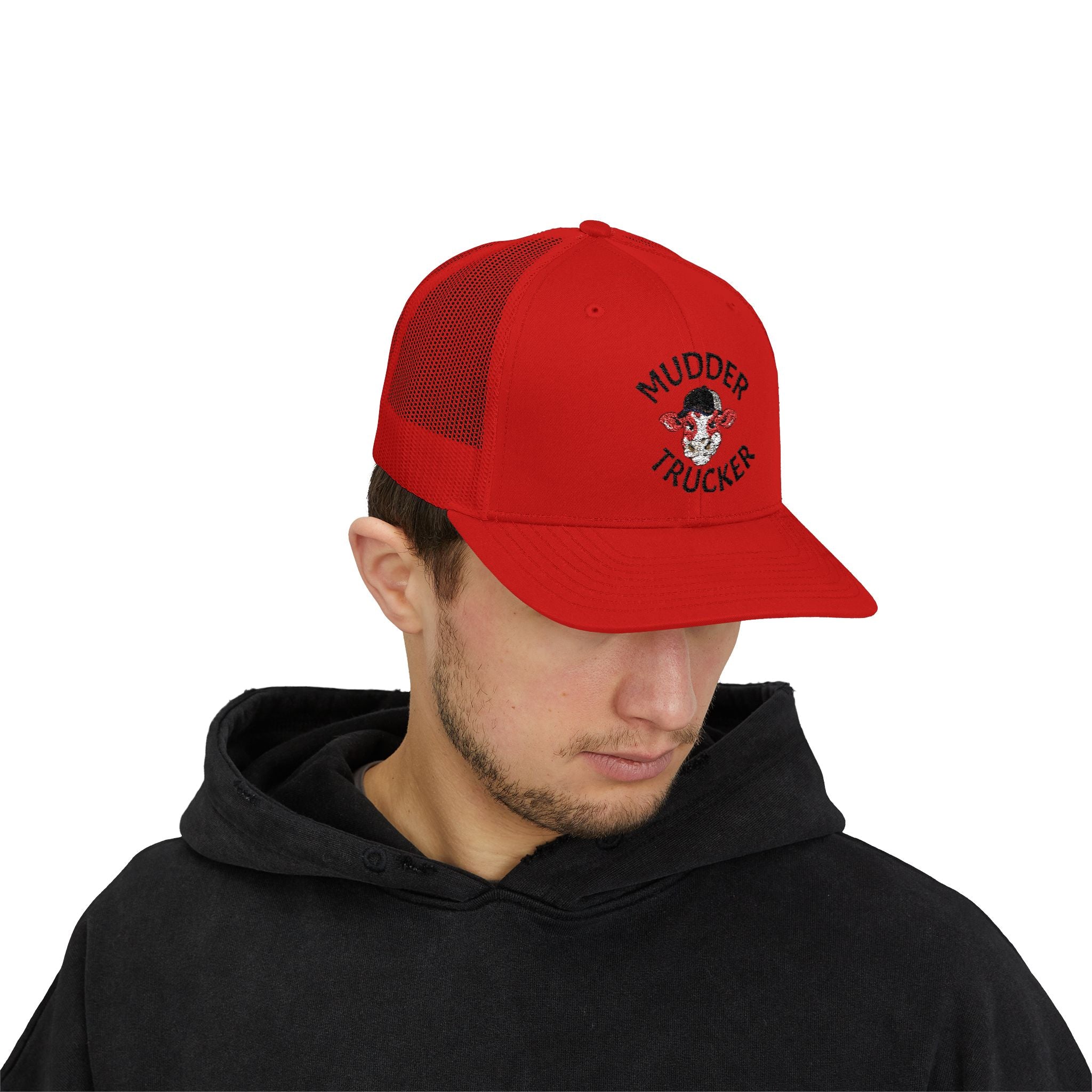 Mudder Trucker Embroidered Snapback Cap