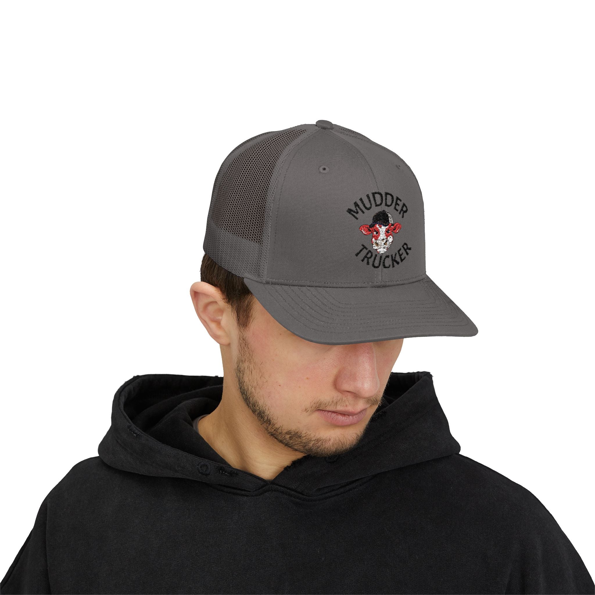 Mudder Trucker Embroidered Snapback Cap