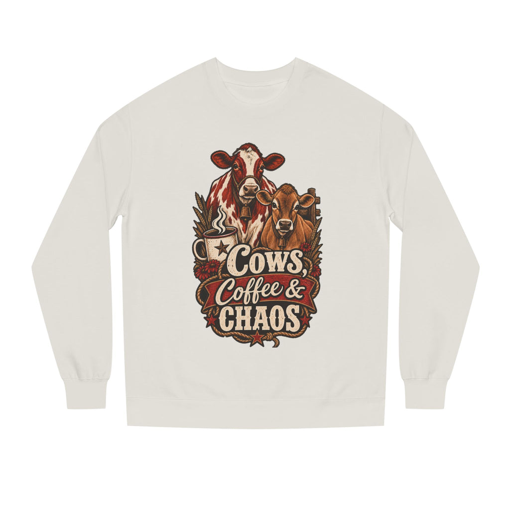 Cows, Coffee & Chaos Western Crewneck Sweatshirt