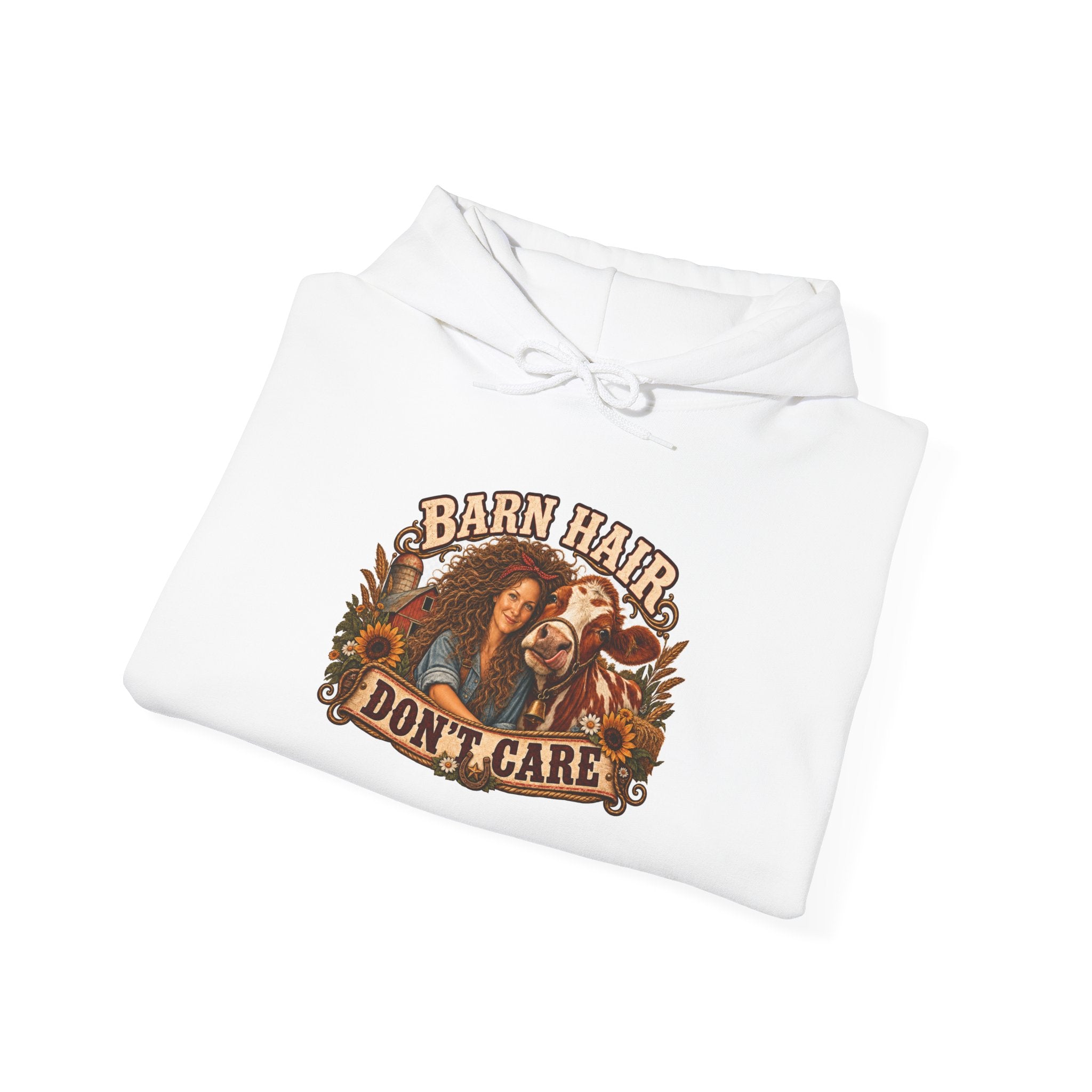 Barn Hair, Don’t Care Unisex Farm Hoodie