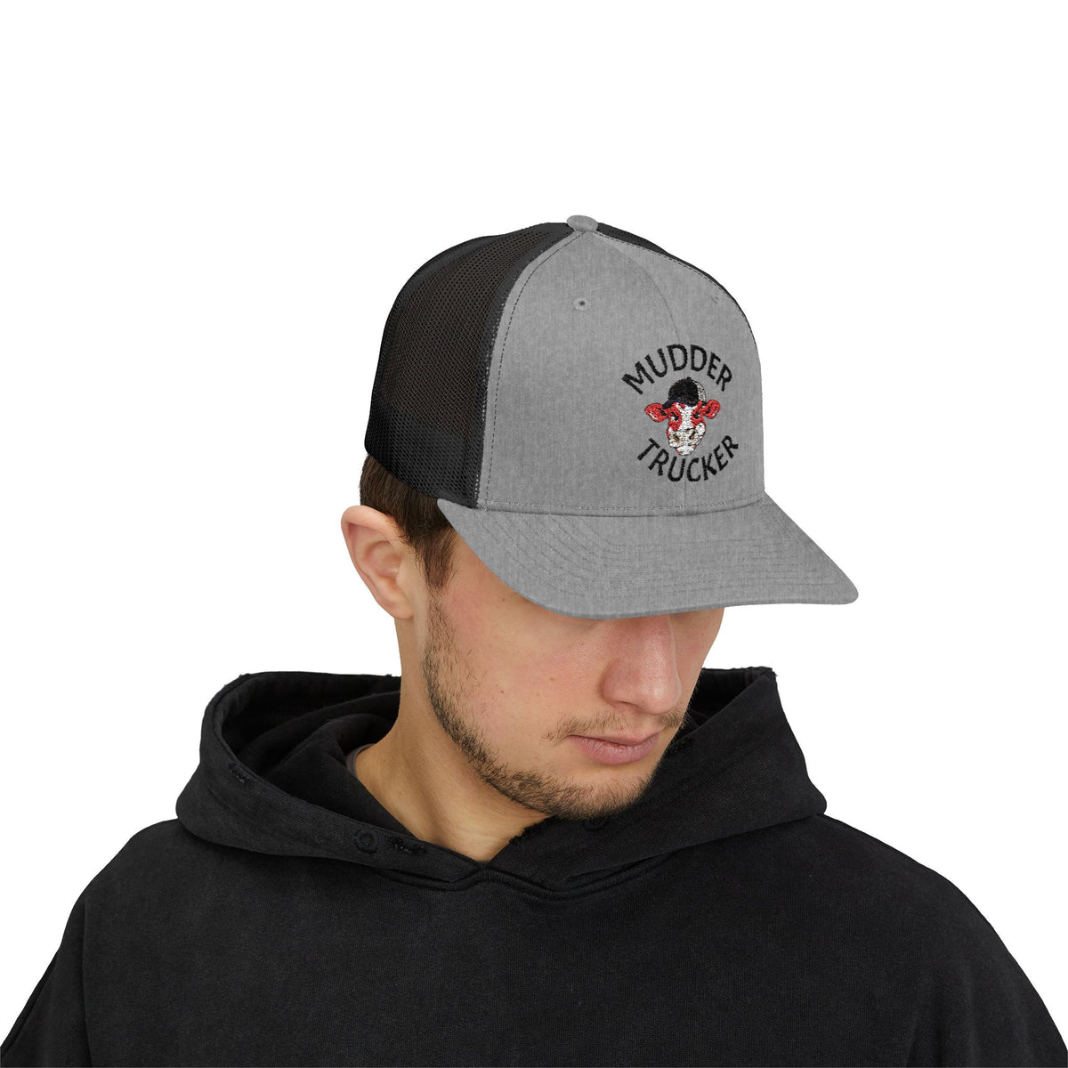 Mudder Trucker Embroidered Snapback Cap